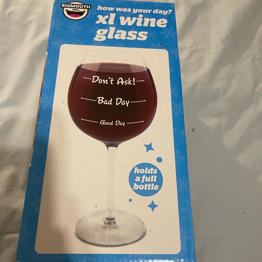 💕🔥4/$20 New in Box
BigMouth Inc. XL Wine Glass - Clear